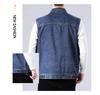 2024 Trendy Men's Denim Multi-Pocket Vest Jacket - Casual Single-Breasted Style