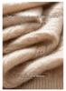 Women's Cable Knit Cashmere Sweater - Round Neck, Soft Pullover, Loose Fit, Perfect for Autumn & Winter.