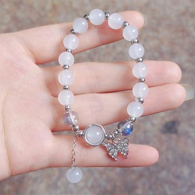 Bracelet 8Mm Strand Beads Korean  Jewelry For Women Charm Bracelet Hand Decoration Accessories Girls Gift