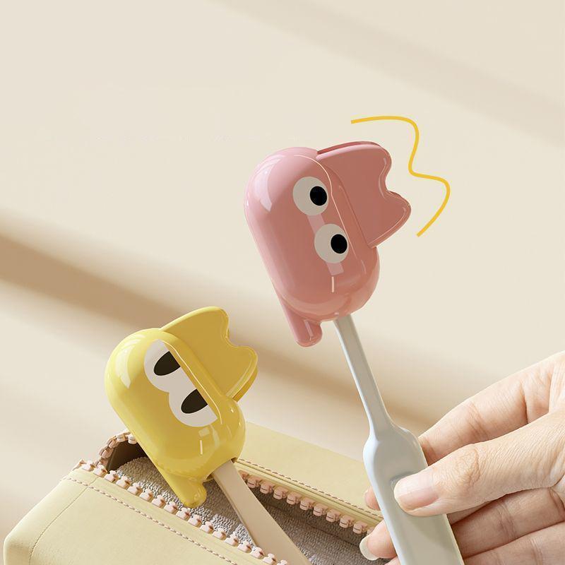Cartoon Toothbrush Clip Portable Toothbrush Head Cover Dustproof Toothbrush Protective Cap Electric Toothbrush Plastic Clip