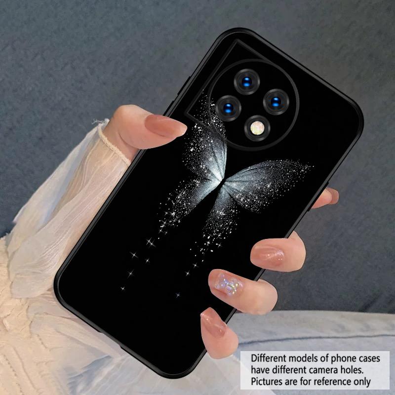 Weißer Schmetterling Für Oneplus 8T 9 9R 10 Pro 11 12 13 13R 5G ACE 5 Nord2 4 CE 3 4 Lite N20 SE N200 Silikon Weiche Handyhülle