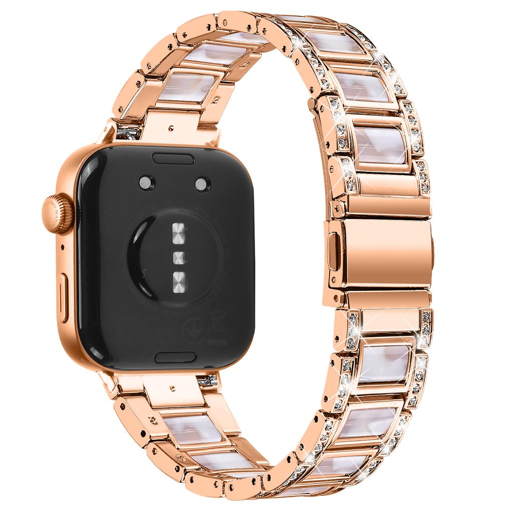 Für Huawei Watch Fit 3 Metalllegierung Uhrenarmband Strasssteine Harz Armband