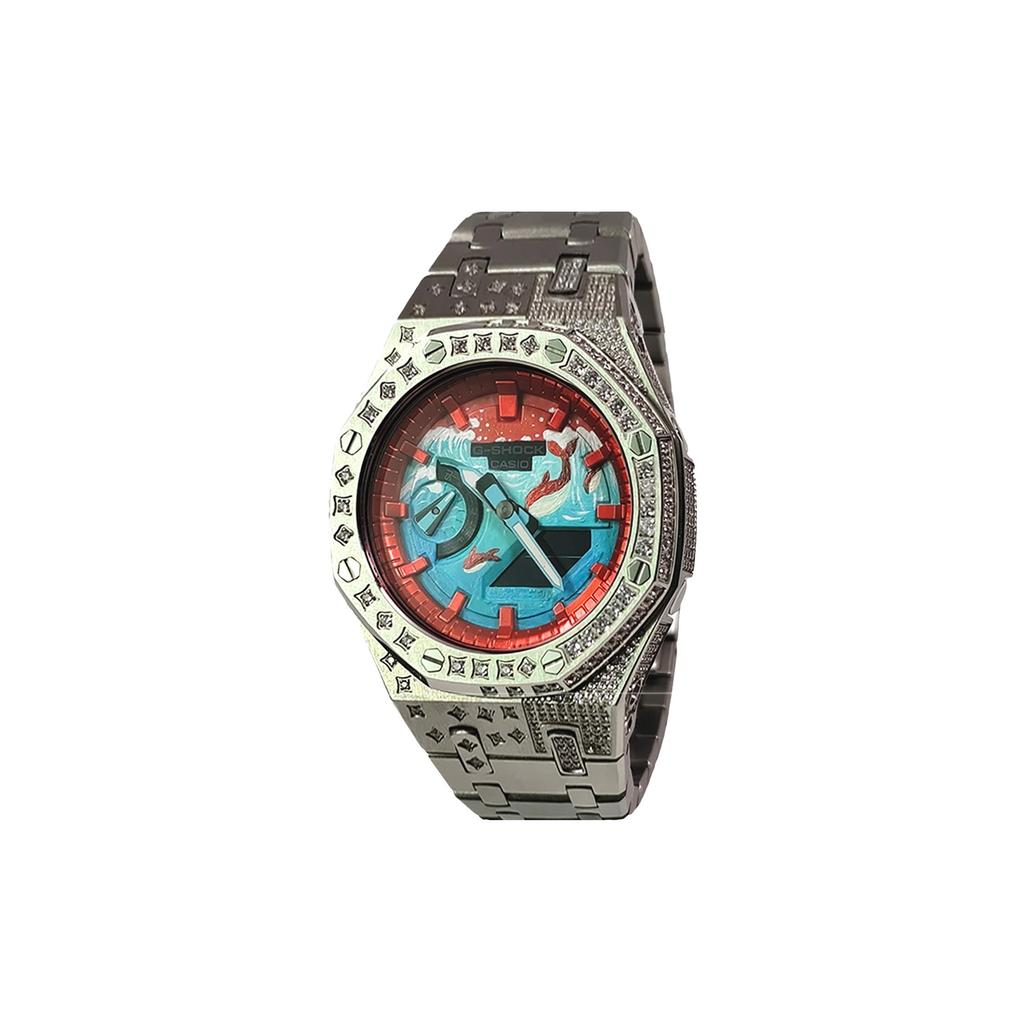 Casio Custom Collection GA2100 Quartz Movement Stainless Steel Strap Watch Men's Watches GA-2100-1A1(Watch3--·)