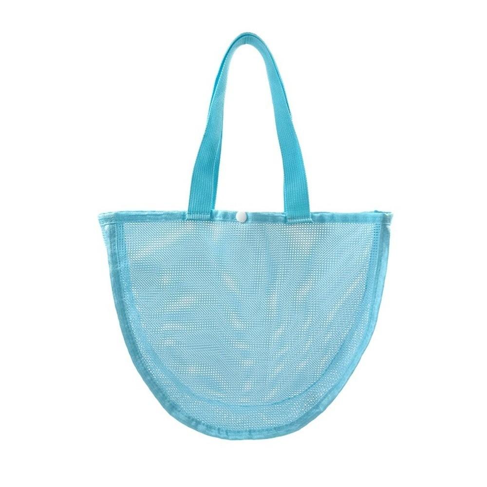 Waterproof Solid Color Mesh Pouch Lightweight Toy Storage Bag Cute Beach Bag  Gift