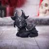 Halloween Cat Frog Ghost Animal Resin Art Craft Cute Desk Home Decoration Gift for Halloween Party Christmas Collection Display