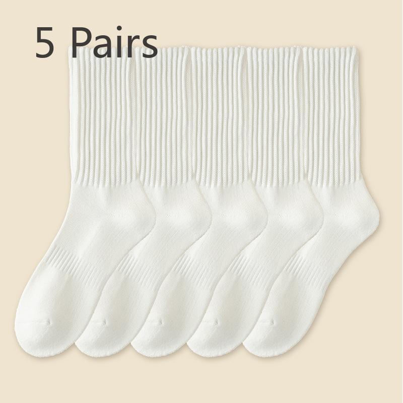 

5 пар мужских осенне-зимних утолщенных и пушистых длинных носков с кольцом, теплых, с полотенечным дном, впитывающих пот 5 Pairs