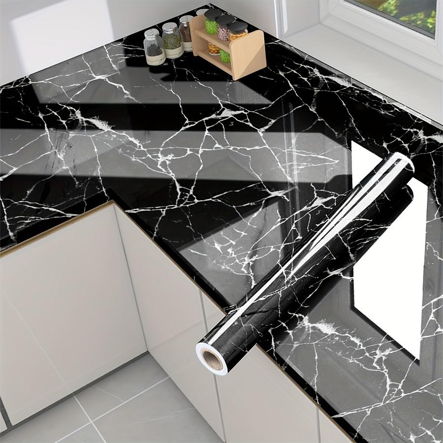 

40cm Marble Aluminum Foil Wallpaper High Temperature Resistance Kitchen Stickers Self Adhesive Wallpaper PVC Bathroom Wall Sti 40cmx1m
