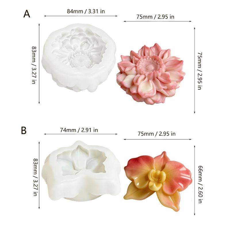 Professional 3D Flower Silicone Baking Molds For Creating Orchid Flower Shape Cake Toppers And Dessert Decoration