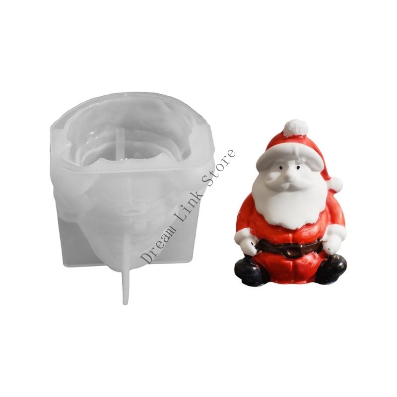 Q1FD Santa/Snowman Silicone Mold Heat Resistant Christmas Mold