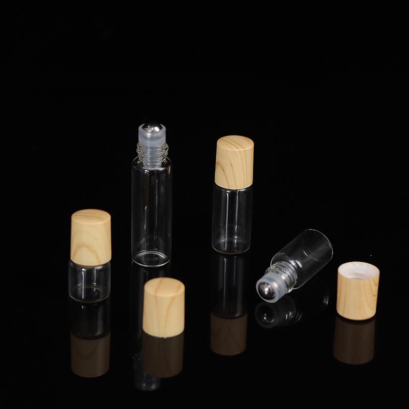 Flacon roll-on de 1/2/3/5 ml, fiole de parfum, reîncărcabile, goale, uleiuri esențiale de sticlă