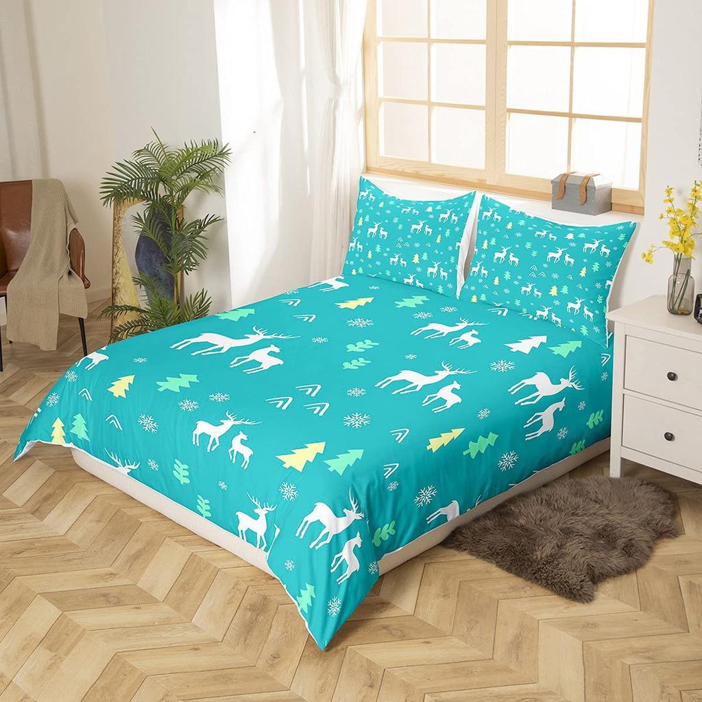 Fresh Little Deer Down Comforter Set Bedding Set 3-piece Duvet Cover Set
