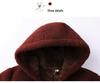Mom's Plus Size Hooded Fleece-Lined Winter Coat for Middle-Aged and Elderly Women - Lambswool Padded Jacket