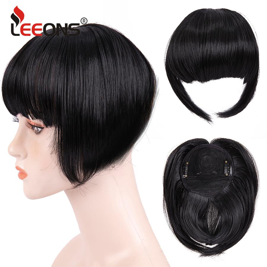 Leeons Clip In Bangs 3D Hair Bang For Synthetic Hair Front Fringe Top Bangs Hair Extensions Bang Hair Clips For Women Fake Bangs