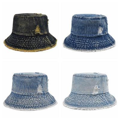 Vintage Cowboy Fisherman's Hat Pánské a dámské jarní a letní krém na opalování s rozbitou dírou Všestranný ležérní klobouk do ulice