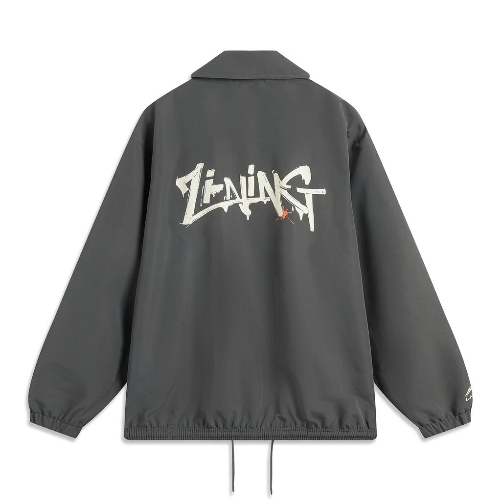 Li Ning Sports Lifestyle Series Casual Comfortable Versatile Jacket Unisex Jackets Graphite-Grey AJDV085-6
