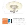 New Cream Style Bedroom 360 degree Shake Head Electric Fan Ceiling Light Intelligent Dimmable Children's Room Ceiling Fan Lamp 52 * 20cm