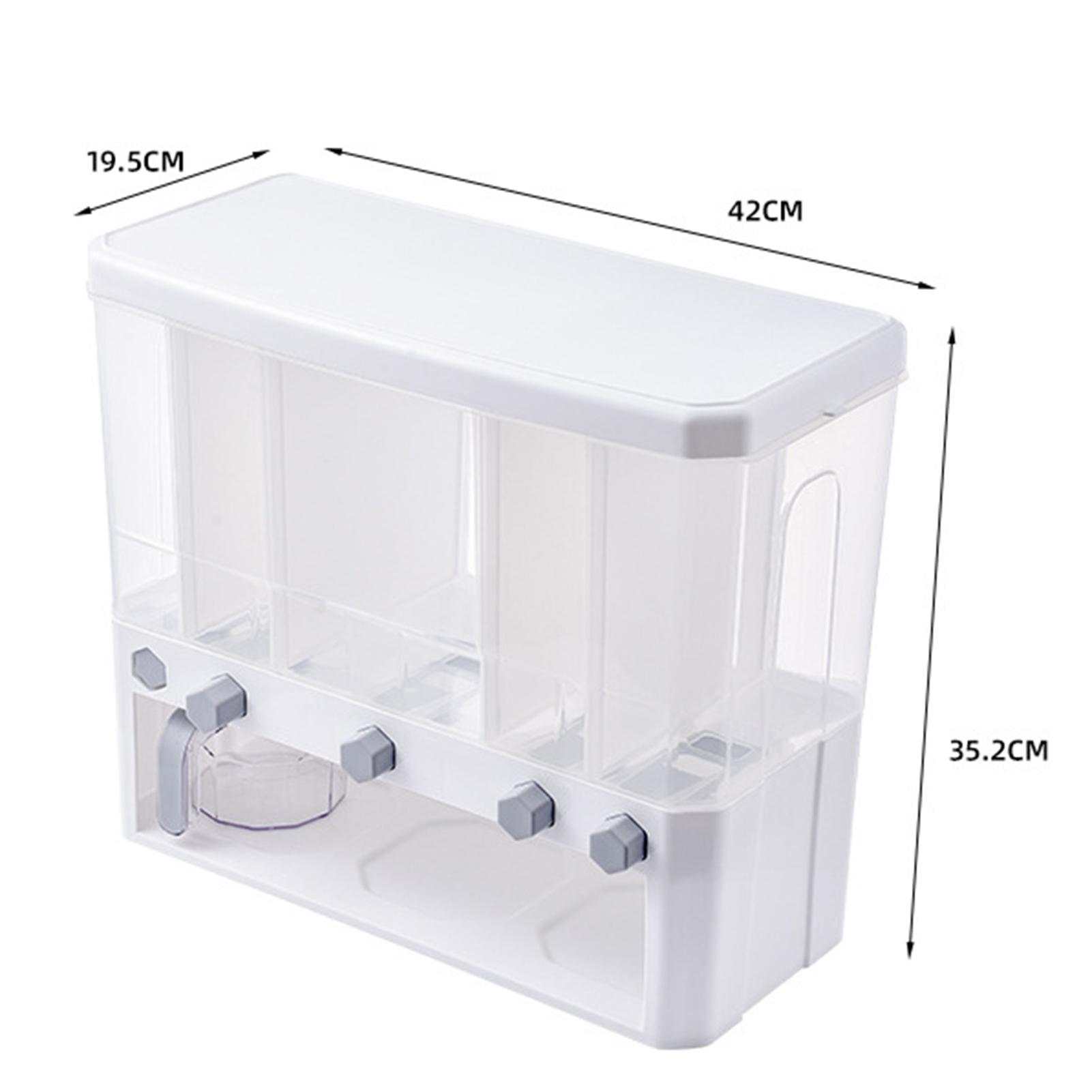 

Настенный диспенсер для хлопьев, кухонные контейнеры для хранения продуктов, диспенсер для рисовых зерен, прозрачные отдельные герметичные банки для хранения