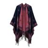Women's Fashion Jacquard Imitation Cashmere Shawl - Thickened, Warm, Large Cape Scarf