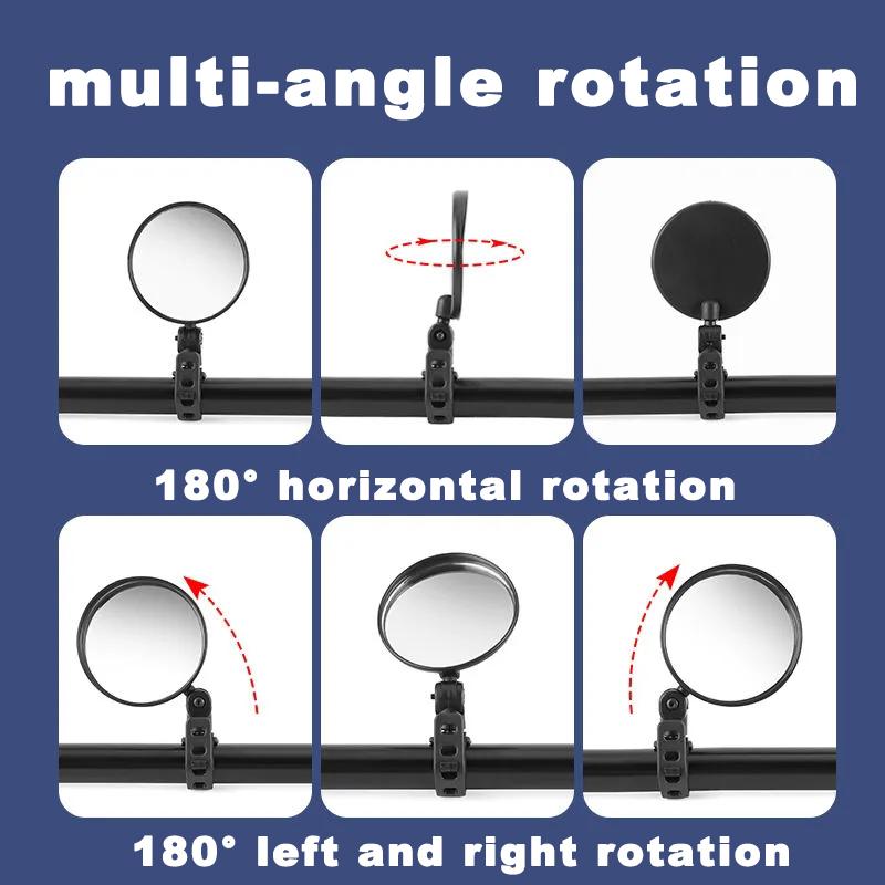 Bicycle Rearview Mirrors 360 Rotation Wide Angle Folding Cycling Rear View Mirrors for Motorcycle MTB Road Bike Accessories