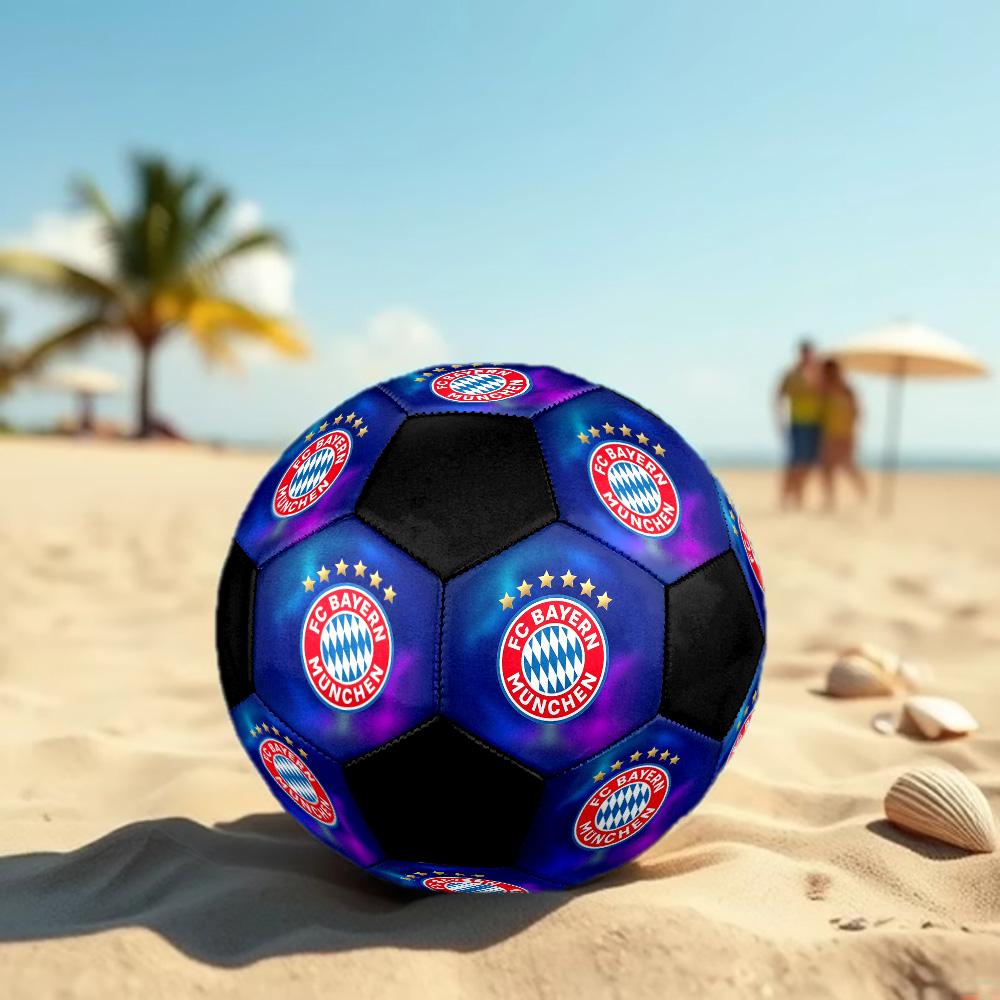 Balón de Fútbol FC Bayern München Colorido Para Todas las Edades Cosido a Máquina PVC Listo para Competición Duradero Alto Rebote. TAMAÑO5