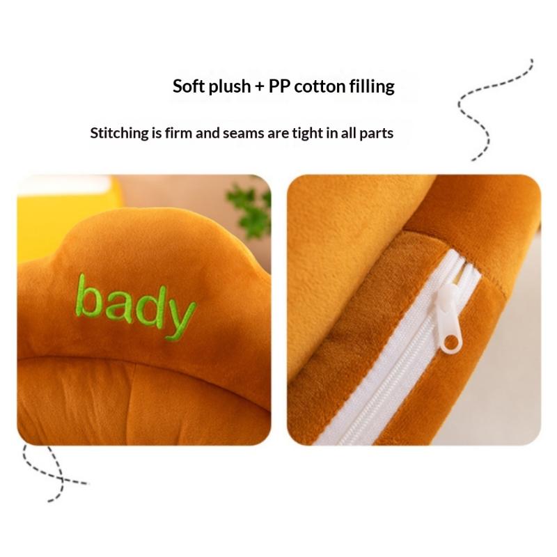 1Pcs Learning To Sit Feeding Chair Cute Baby Sofa Support Seat Cover Plush Chair Toddler Nest Puff Washable Without Filler