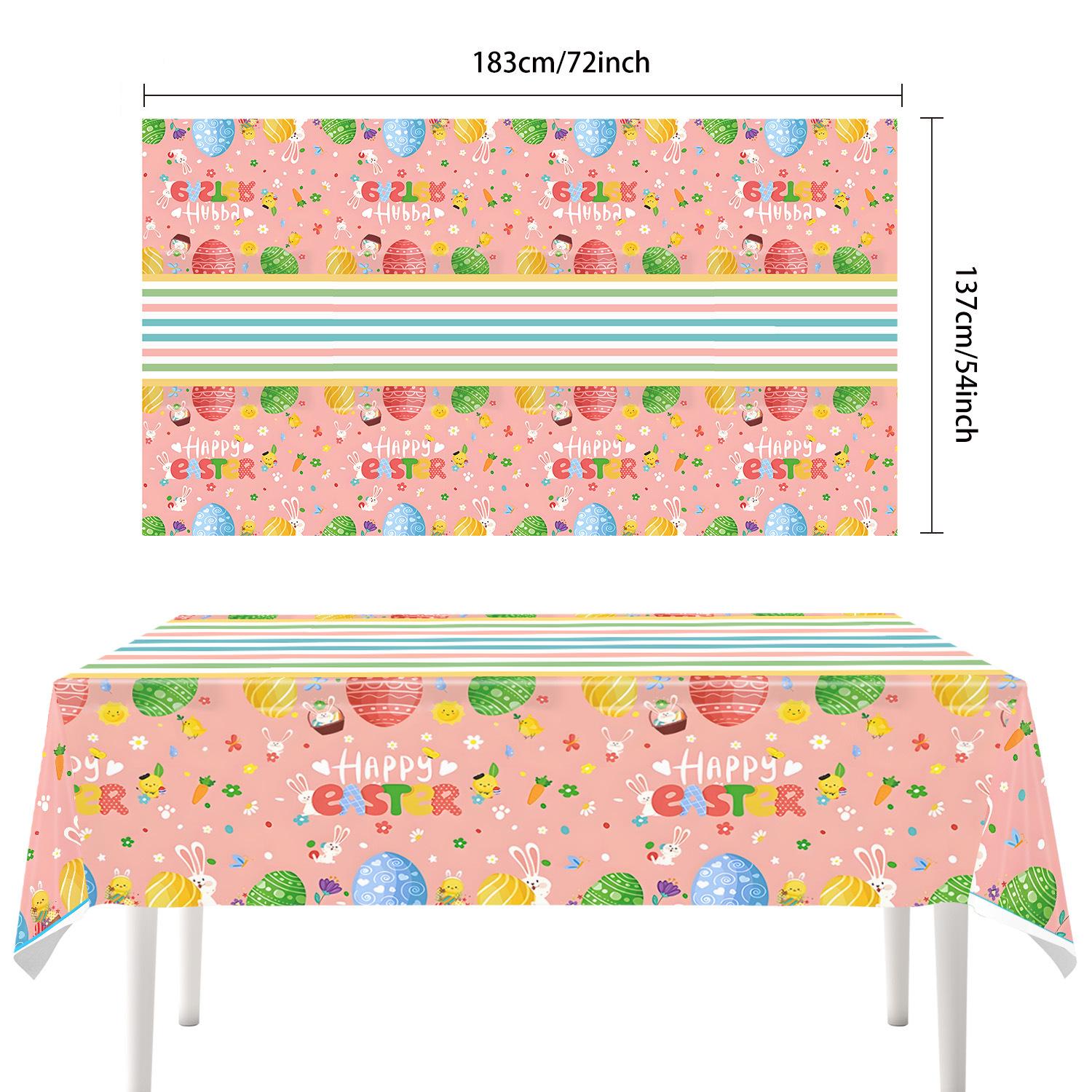 

Пасхальная декоративная скатерть Праздничная декоративная скатерть Декоративная скатерть на тему пасхального кролика Скатерть Orange Easter tablecloth 137 * 183