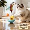 Colorful Feather Cat Interactive Toy Rotating Wobble Tumbler Boat Cat Tumbler Toy  Exercise