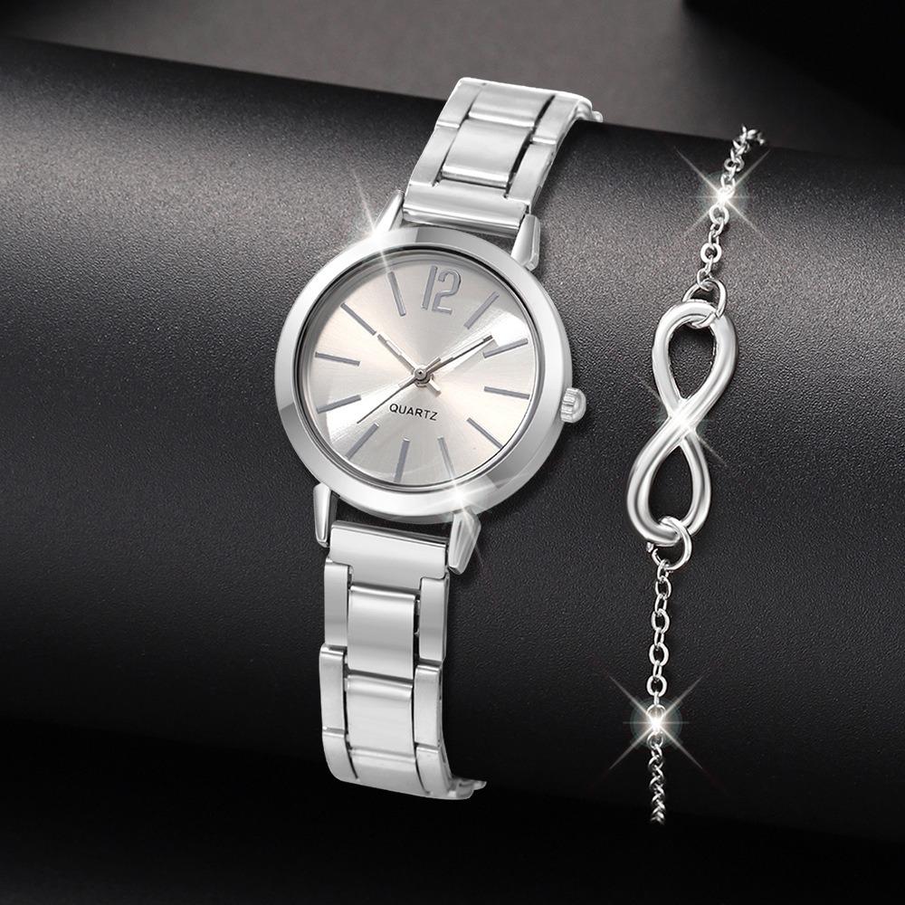 Ladies Watch Temperament Steel Belt Ladies Watch Watch, Simple Trend Ladies Quartz Watch Bracelet Set