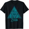Legend of Zelda Teal Triforce Symbolism Graphic T-Shirt
