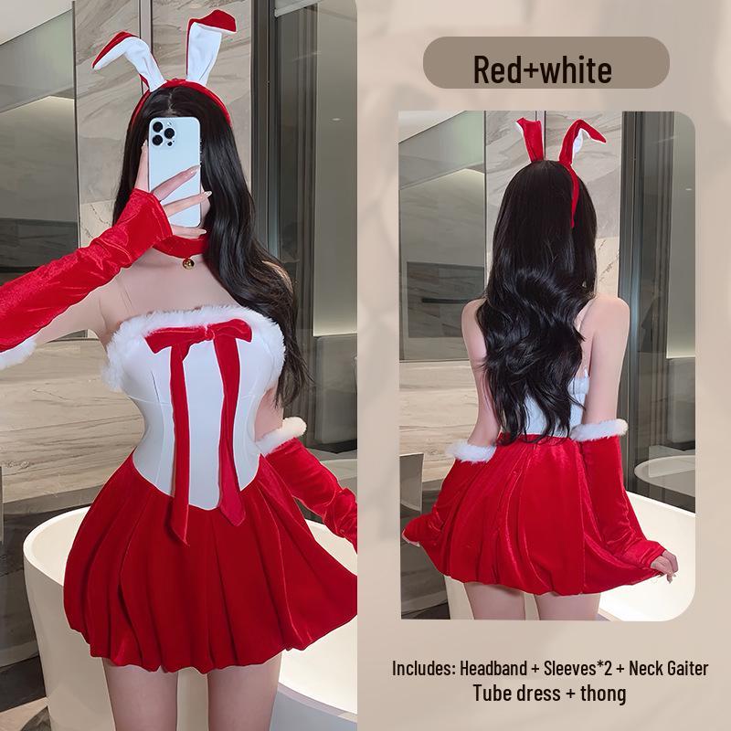 Fan Lei Sexy Christmas Bunny Lingerie Set - Pure Desire Style Pajamas Uniform for Women