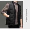 Men's Lightweight V-Neck Down Vest - Warm, Trendy, Plus Size Sleeveless Outerwear for Fall & Winter