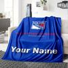 Name Custom New York Rangers Logo Print Flannel Blanket High Quality Warm Comfortable Cover for All Seasons Perfect for Gifts Home Decor