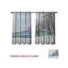 Privacy Curtain for Balcony - Anshesix - Rural Winter Forest - Vibrant Digital Effects - 96x72 Inches - 245x183 Cm