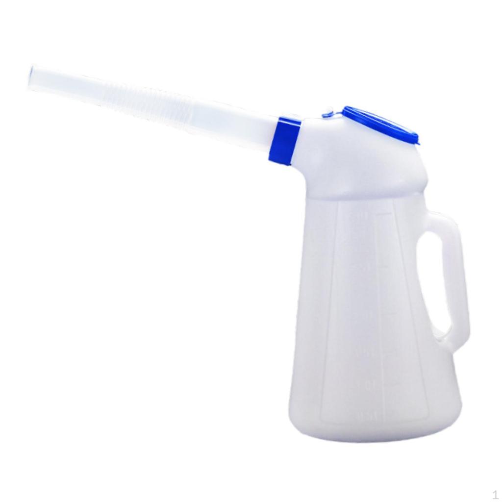 Oil Measuring Container Automotive Dispenser Portable Sturdy, Leakproof, with Long Spout, Pot