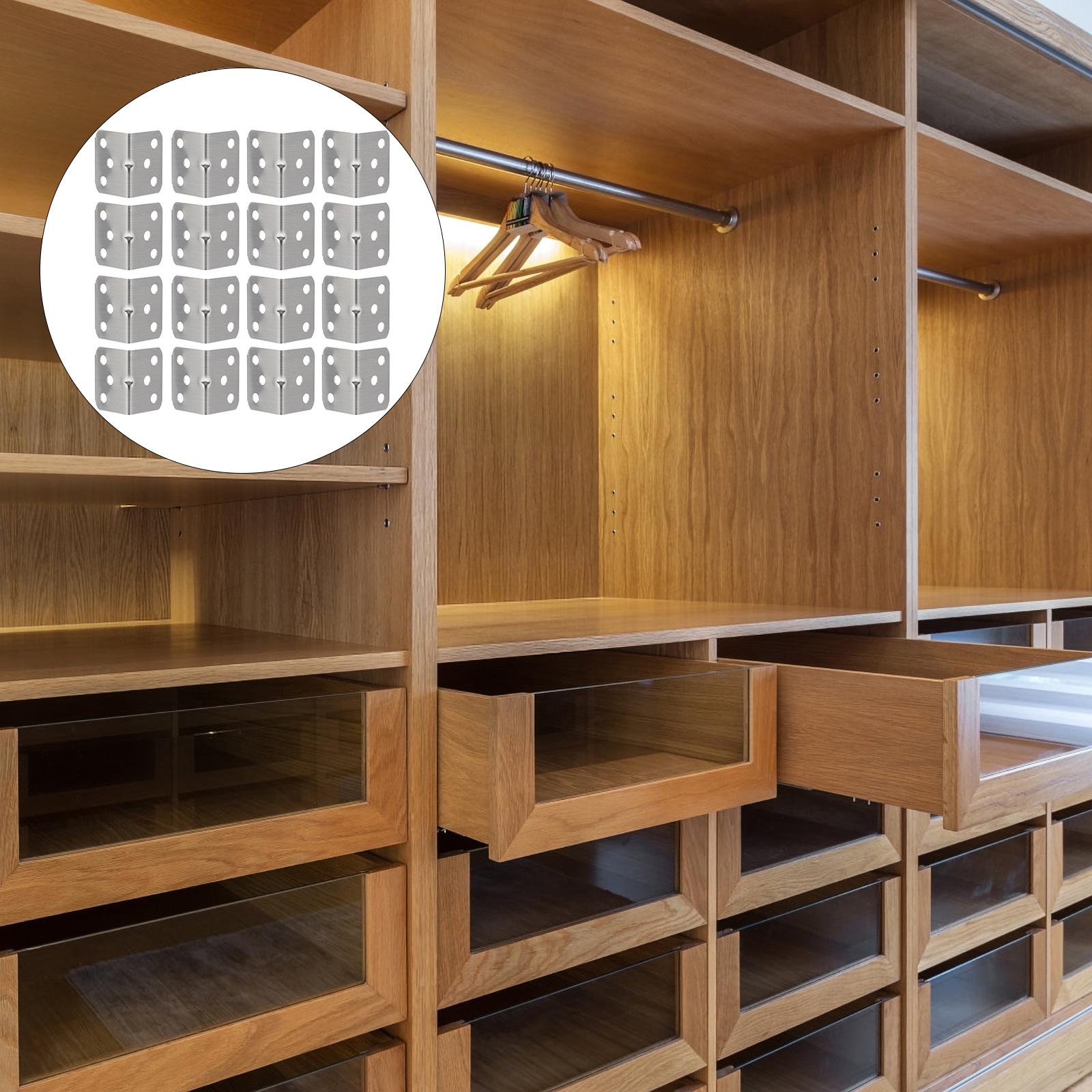 50 шт. Прочные уголки из нержавеющей стали с 6 отверстиями, L-образные уголки, прочные угловые крепления для мебели, сундуков, экранов other