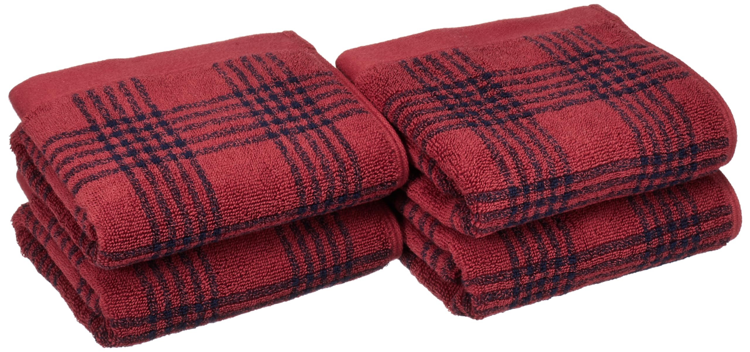 

MUJI Мягкое махровое полотенце для лица в красную клетку, набор 34 x 85 см 83431938 (Узор) 4 шт