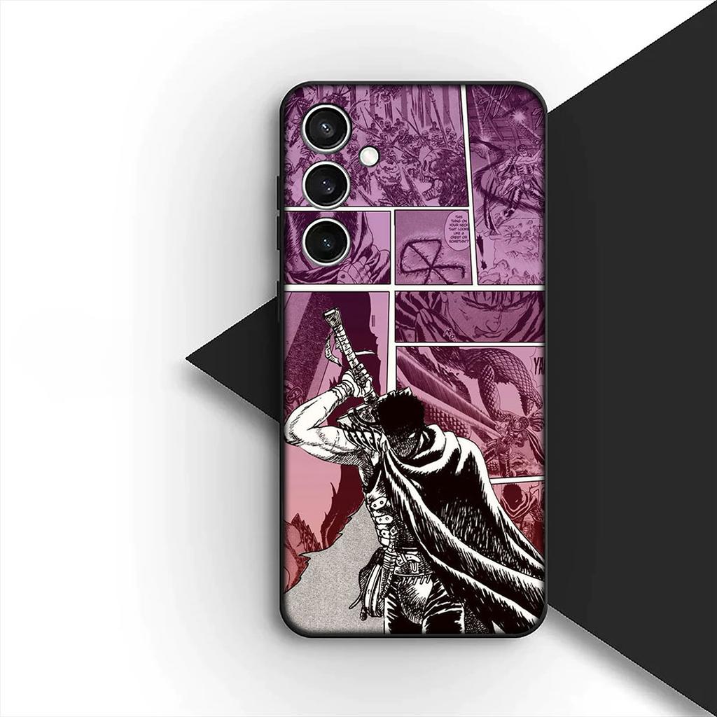 Berserk Cartoon Guts Silicone Cover for Samsung Galaxy S22 S21 S20 FE Ultra Plus A07 A15 A16 A17 A25 A37 A57 + Coque Phone Case
