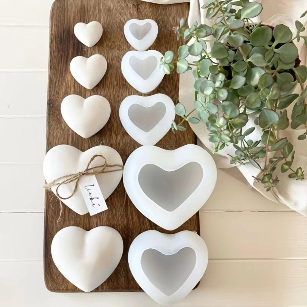 Reusable Chocolate Baking Mold S/M/L Love Heart Mold High-Quality 3D Heart Cake Mold  Resin Crafts