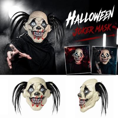 Creatief Griezelige Joker Hoofddeksel Spookachtig Angstaanjagend Cosplay Masker Halloween Joker Masker Carnavalsfeest