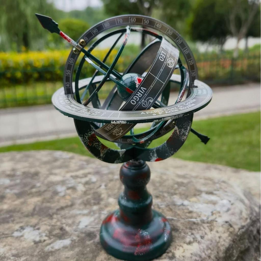 Retro Nautical Imitation Bronze Globe Desktop Ornament