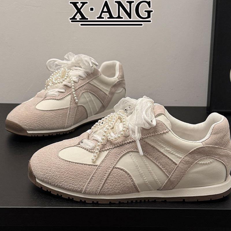 Summer thin breathable leather women's soft bottom new color matching casual sports women's shoes