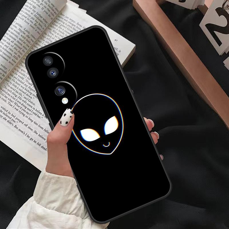 Cartoon Space Alien UFO Case For Honor X8 X9 X7 X6 a 8X 9X X9a Cover For Honor Magic 5 Pro 10 50 70 90 Lite Coque