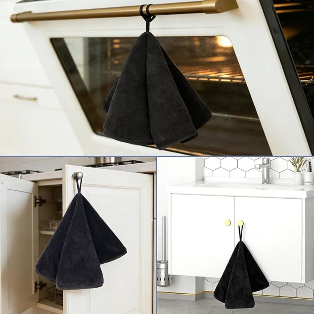 2PCS Super Absorbent Hand Towel Hanging Bath Towel Morden Round Kitchen Towel  Washbasin