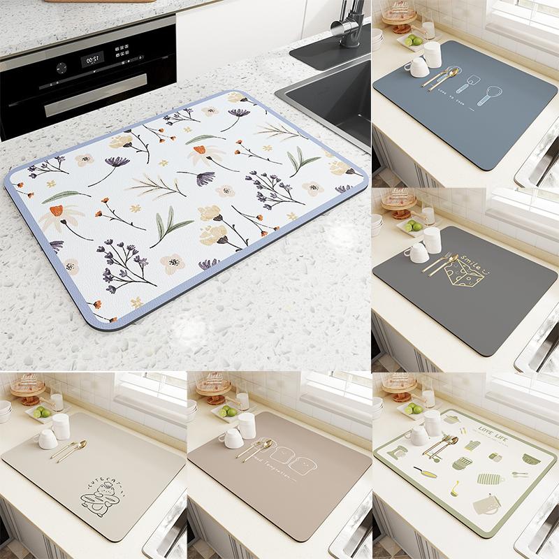 

Минималистичный коврик для слива воды на кухне, сушилка для столешницы, коврики, обеденный стол, коврик для сушки посуды, супервпитывающий, подставка, коврики для ванной двери 20x30cm