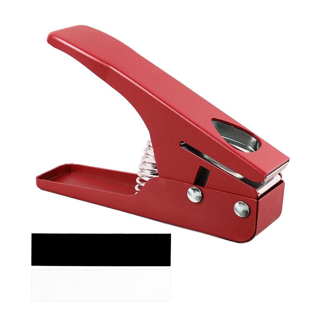 Gitarrenplektrum Lochstanzer Größe Verstellbar Multifunktional Tragbar Gitarrenplektrum Schneider Maker Rot