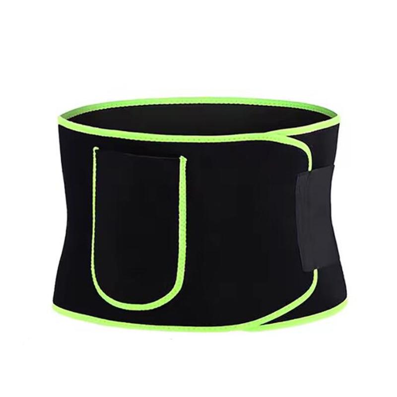 Sweat Fitness Belt With Pockets For Women's Sports Running Fat Burning Slimming Plastic Waist Body Shaping Protective Belt