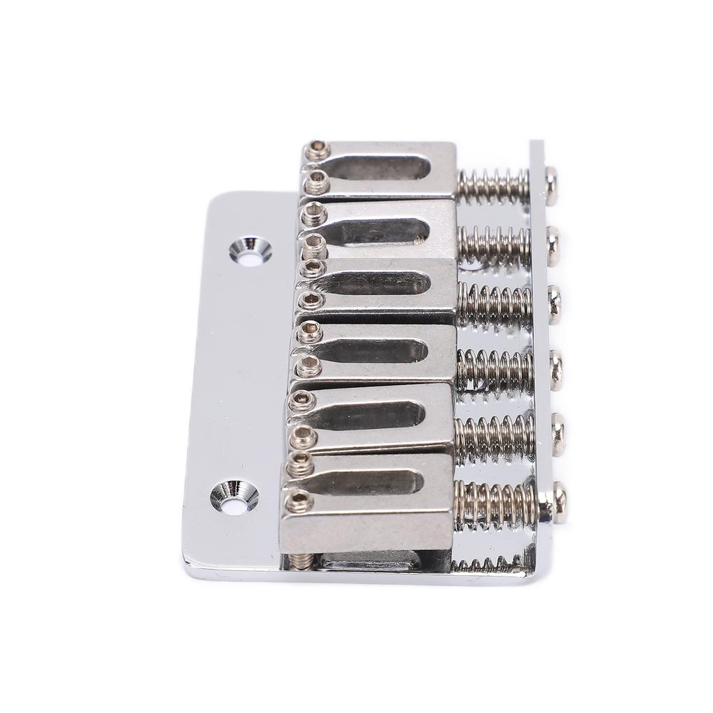 Guitar Bridge 6 String Top Loading Design Adjustable Electric Instrument Replacement PartsSilver for M00877