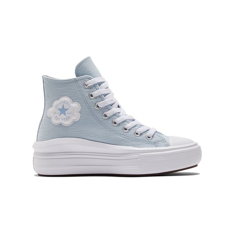 Converse Chuck Taylor All Star Move Platform High GS Cloud Patch Kids Sneakers Blue Lt-Armory-Blue Jp-Blue A03015C