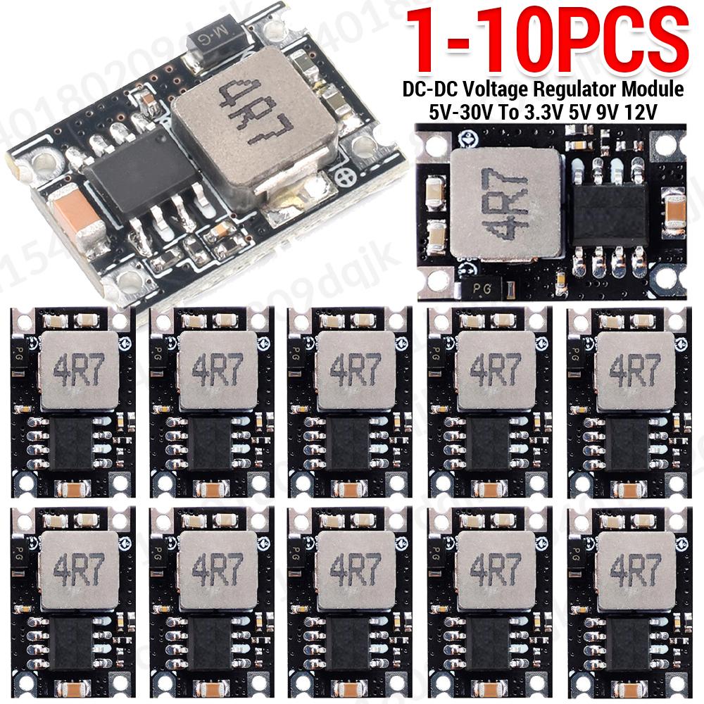 1-10PC DC-DC Buck Converter Step Down Adjustable Voltage Regulator Module 5V-30V To 3.3V 5V 9V 12V 3A For Car Motorcycle Battery