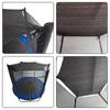 Round Trampoline Sunshade Cover Mesh Material Trampoline Protective Tool For Picnics Backyards 6/8 Poles Trampoline Accessories